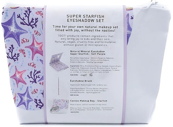 Набор - Toot! Super Starfish Eyeshadow Bag Set (eyesh/2,3g + brush/1pcs + bag/1pcs) — фото N3