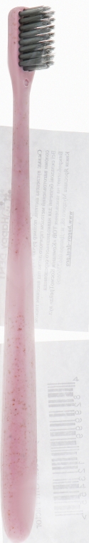 Зубная щетка "Eco Friendly", средней жесткости, розово-черная - Happy Dent