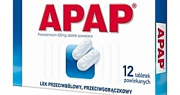 Парфумерія, косметика Парацетамол, 12 шт. - Apap 500 mg