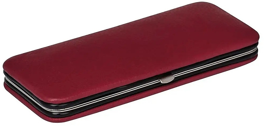 Маникюрный набор, 5 предметов "Siena", застежка клипса, red - Erbe Solingen Manicure Clip-Top Case — фото N1