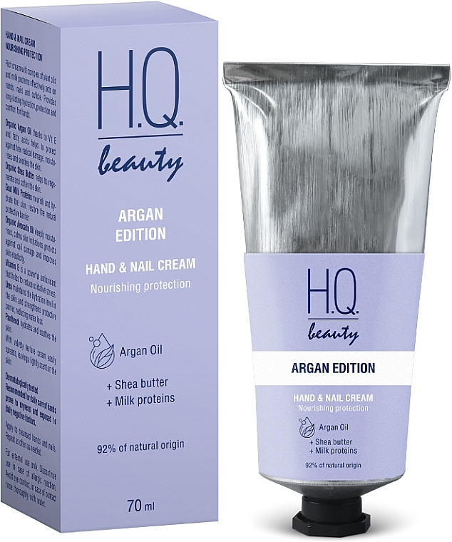 Крем для рук и ногтей "Питание и защита" - H.Q.Beauty Argan Edition Hand & Nail Cream — фото N1