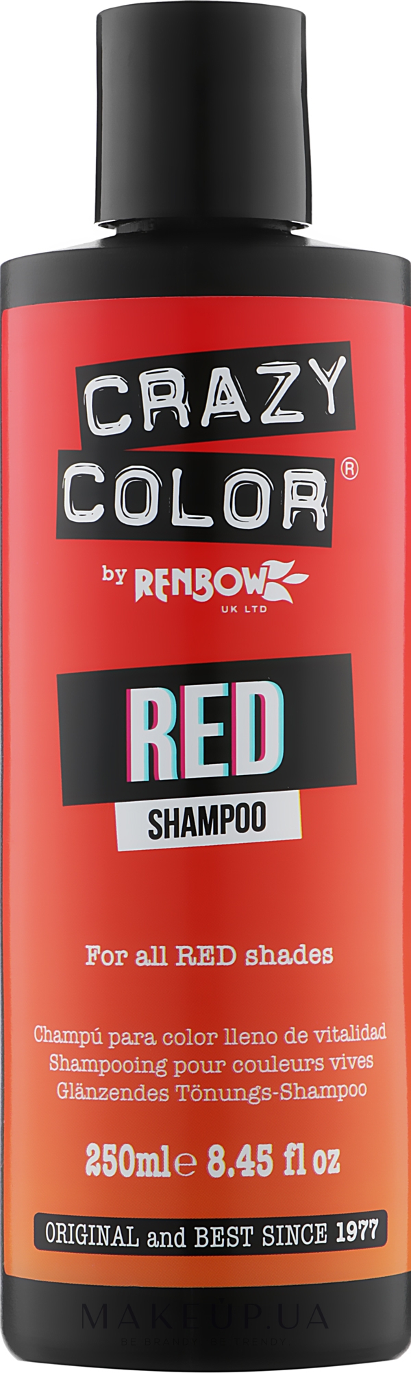 Шампунь оттеночный для всех оттенков красного - Crazy Color Vibrant Red Shampoo — фото 250ml