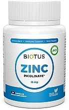 Парфумерія, косметика Дієтична добавка "Цинк піколінат", 15 мг - Biotus Zinc Picolinate