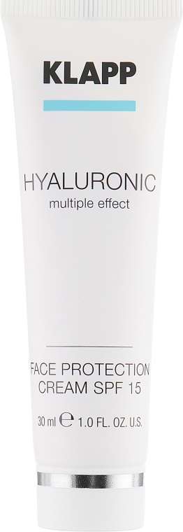 Крем для лица с гиалуроновой кислотой - Klapp Hyaluronic Face Protection Cream SPF15 — фото N2