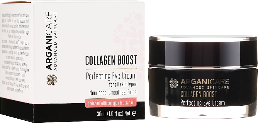Крем для зони навколо очей проти зморщок - Arganicare Collagen Boost Perfecting Eye Cream — фото N1