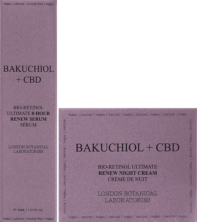 Набор - London Botanical Laboratories Bakuchiol + Bakuchiol (Serum/30ml + cr/50ml) — фото N1
