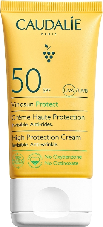 Солнцезащитный крем SPF50 - Caudalie Vinosun High Protection Cream SPF50 — фото N1