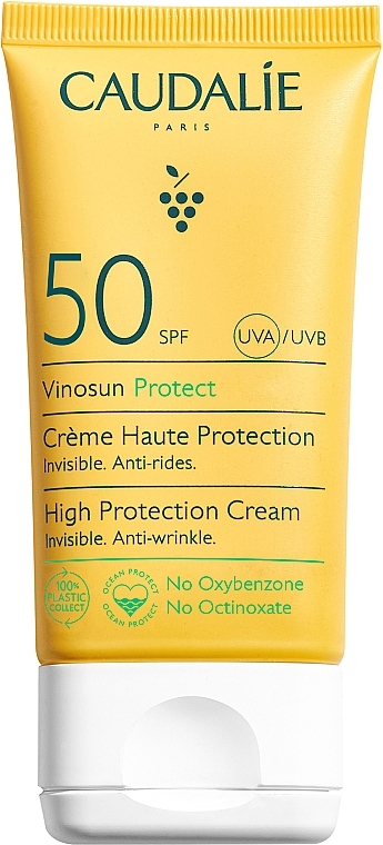 Солнцезащитный крем SPF50 - Caudalie Vinosun High Protection Cream SPF50