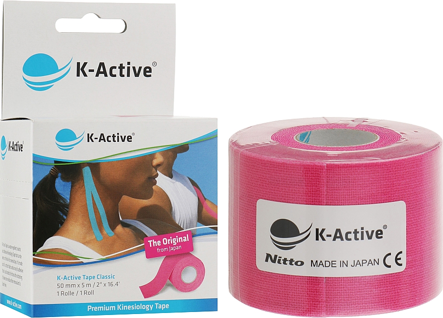 Кинезио тейп, розовый - K-Active Tape Classic — фото N2