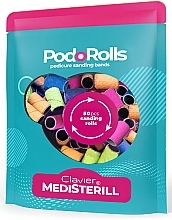 Абразивные диски для фрезы, микс цветов, 50 шт - Clavier Medisterill PodoRolls Pedicure Sanding Bands — фото N1