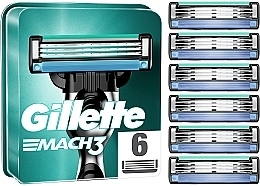 Змінні касети для гоління, 6 шт. - Gillette Mach3 — фото N1
