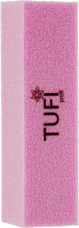 Бафик "Брусок" 150/150 гріт, 10 шт., рожевий - Tufi Profi — фото N1