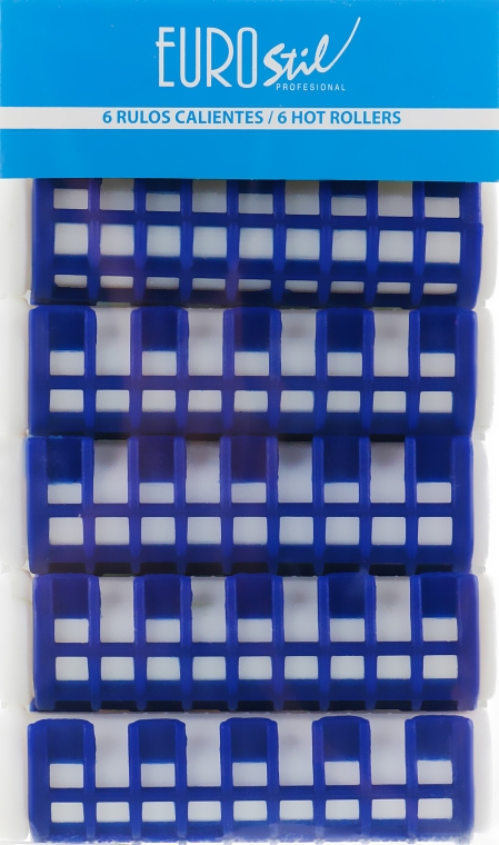 Бигуди, 6шт, 17 мм, синие - Eurostil — фото N1