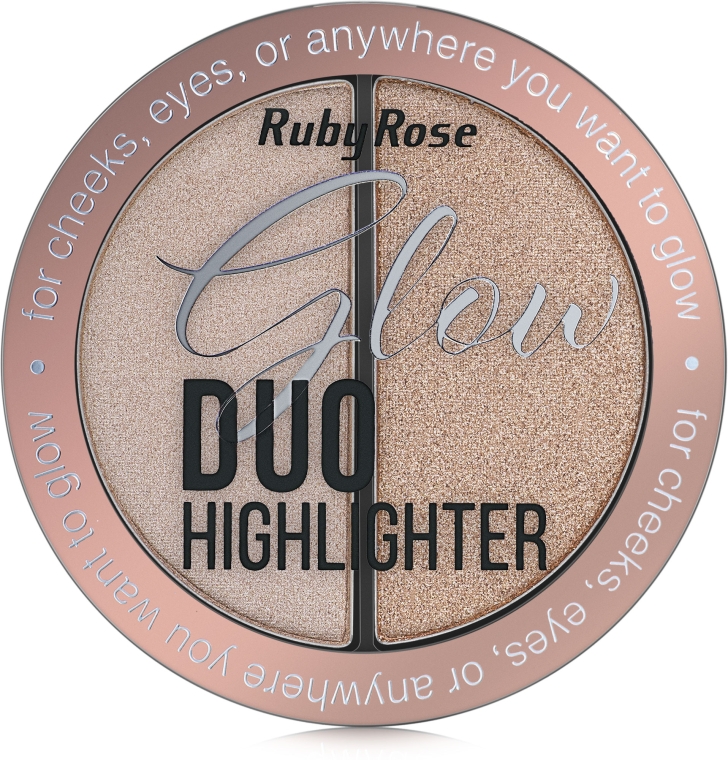 Хайлайтер для обличчя - Ruby Rose Glow Duo Highlighter — фото N2