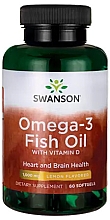 Дієтична добавка "Омега-3", зі смаком лимона - Swanson Omega-3 Fish Oil Lemon Flavour 1000mg — фото N1