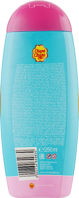 Шампунь-гель для душа - Bi-es Chupa Chups Vanilla Body Wash & Shampoo — фото N2