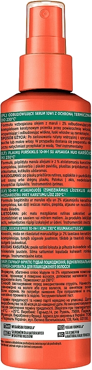 Відновлювальна спрей-сироватка для пошкодженого волосся "Гудбай посічені кінчики SOS-кератин"