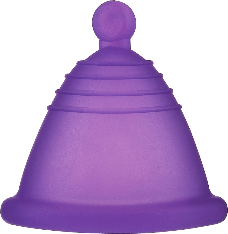 Менструальна чаша з кулькою, розмір М, фіолетова - MeLuna Classic Shorty Menstrual Cup — фото N1