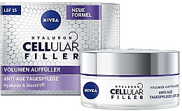 Духи, Парфюмерия, косметика Дневной крем для лица - NIVEA Hyaluron Cellular Filler + Volume Refill Anti-Age Day Care LF15 