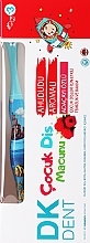 Зубна паста "Малина" + блакитна щітка - Dermokil DKDent (toothpaste/50ml + brush/1pcs) — фото N2