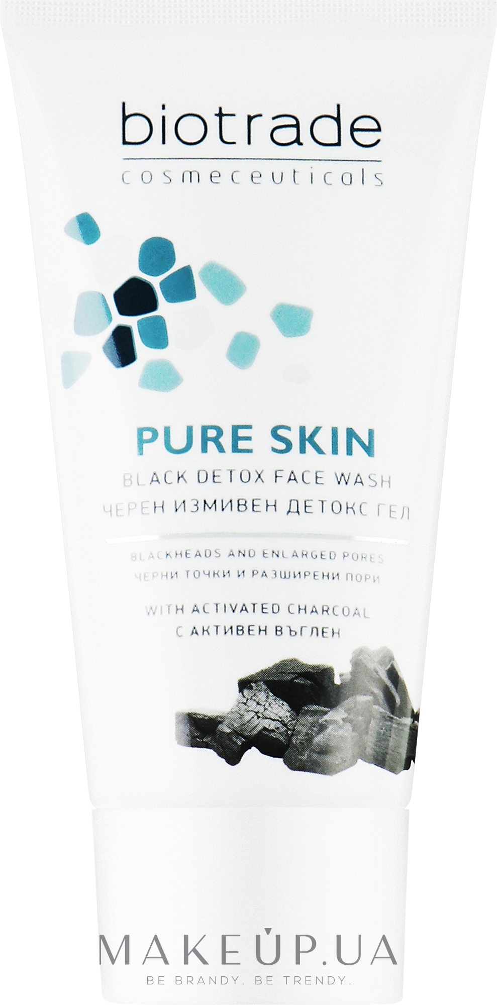 Гель-детокс для вмивання з карбоном і молочною кислотою - Biotrade Pure Skin Black Detox Face Wash — фото 50ml