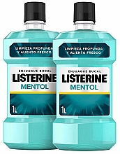 Набір - Listerine Mentol (mouthwash/1000ml + mouthwash/1000ml) — фото N1