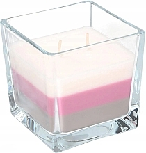 Ароматична тришарова свічка у склянці "Спа сад" - Bispol Scented Candle Spa Garden — фото N2