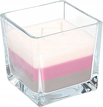 Ароматическая трехслойная свеча в стакане "Спа сад" - Bispol Scented Candle Spa Garden — фото N2