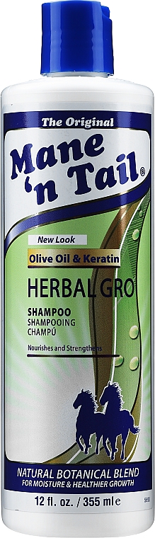 Укрепляющий и питательный шампунь - Mane 'n Tail The Original Herbal Gro Shampoo — фото N1
