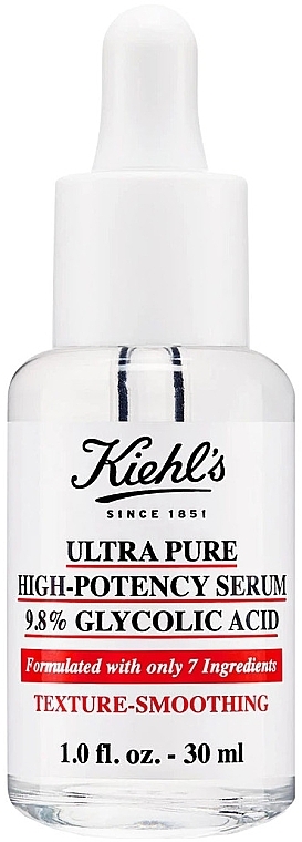 Отшелушивающая сыворотка для лица с гликолевой кислотой - Kiehl's Ultra Pure High-Potency 9.8% Glycolic Acid Serum — фото N1