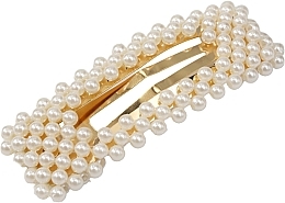Парфумерія, косметика Квадратна заколка з перлів, біла - Lolita Accessories