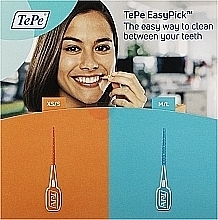 УЦЕНКА Силиконовые зубочистки в диспенсере-боксе, оранжевые и синие - TePe TePe EasyPick XS/S + M/L * — фото N1