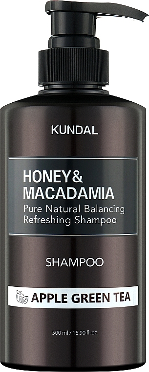 Шампунь «Apple Green Tea» - Kundal Honey & Macadamia Shampoo — фото N1