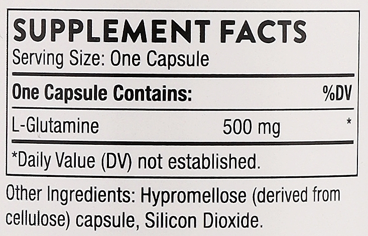 Аминокислота "L-глютамин", капсулы - Thorne Research L-Glutamine — фото N3