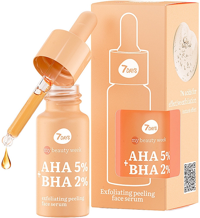 Очищувальна сироватка-пілінг для обличчя AHA+BHA - 7 Days My Beauty Week — фото N1