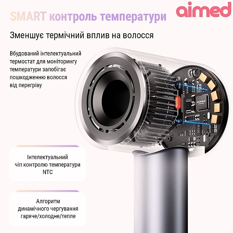 Профессиональный фен для волос, розовый - Aimed Hair Master PRO — фото N11