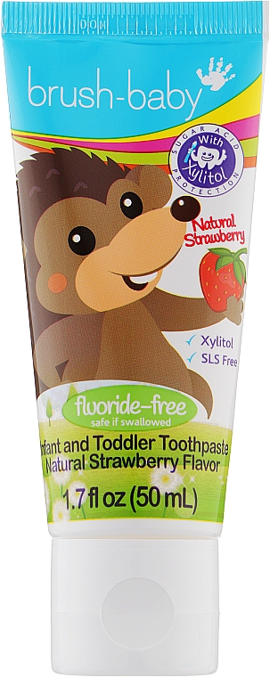 Дитяча зубна паста "Strawberry", 0-2 роки - Brush-Baby Toothpaste — фото N1