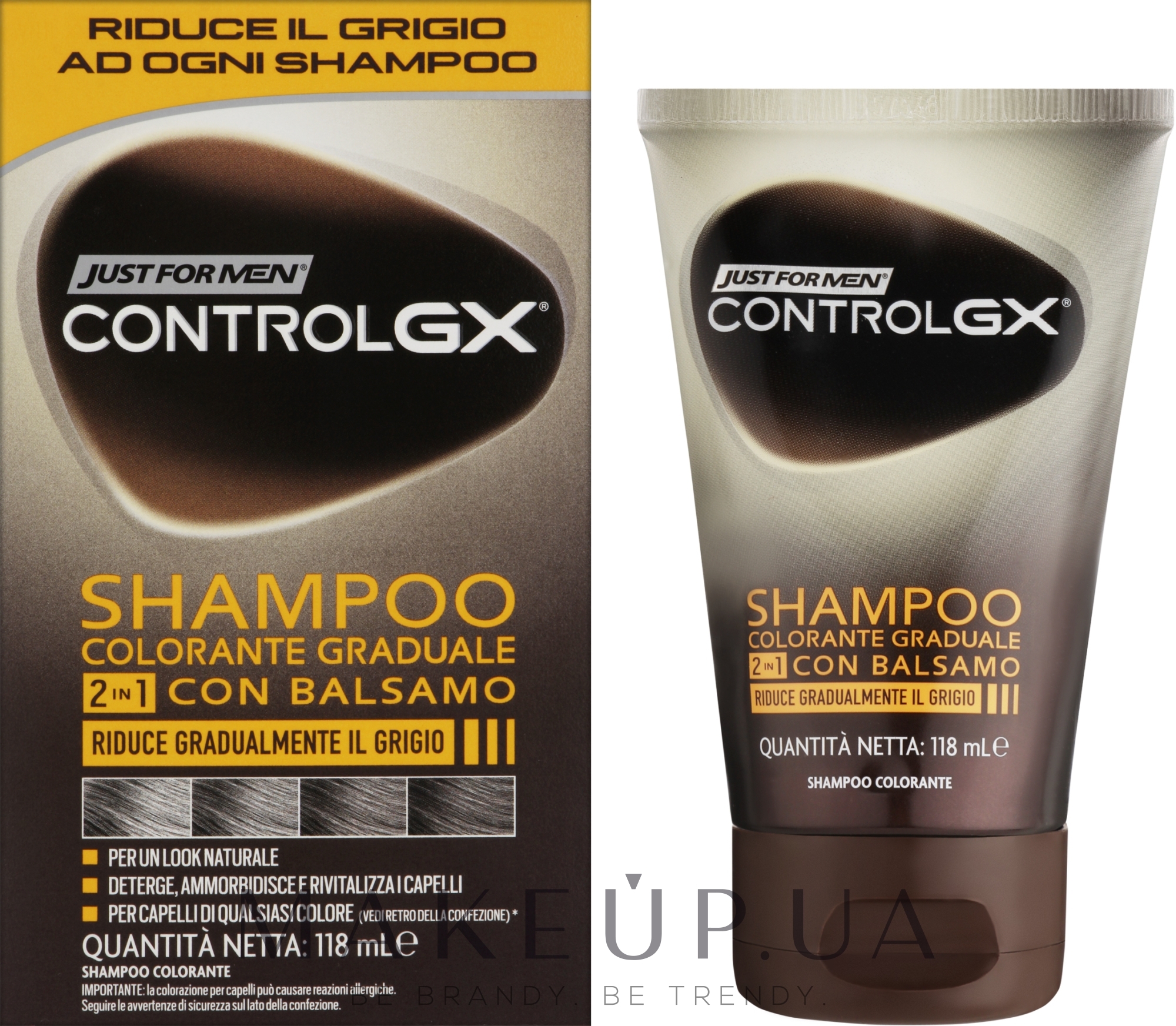 Шампунь-кондиционер против седых волос - Just For Men Control Gx — фото 118ml