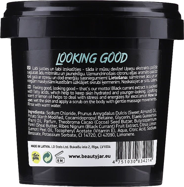 Скраб для тела "Экстракт черной смородины и масло лимона" - Beauty Jar Looking Good Black Currant Extract Body Scrub — фото N2