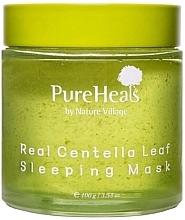 Ночная маска с листьями центеллы - PureHeal's Real Centella Leaf Sleeping Mask — фото N1