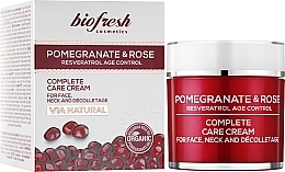 Комплексный крем для ухода за лицом, шеей и декольте - BioFresh Via Natural Pomergranate & Rose Complete Care Cream  — фото N2