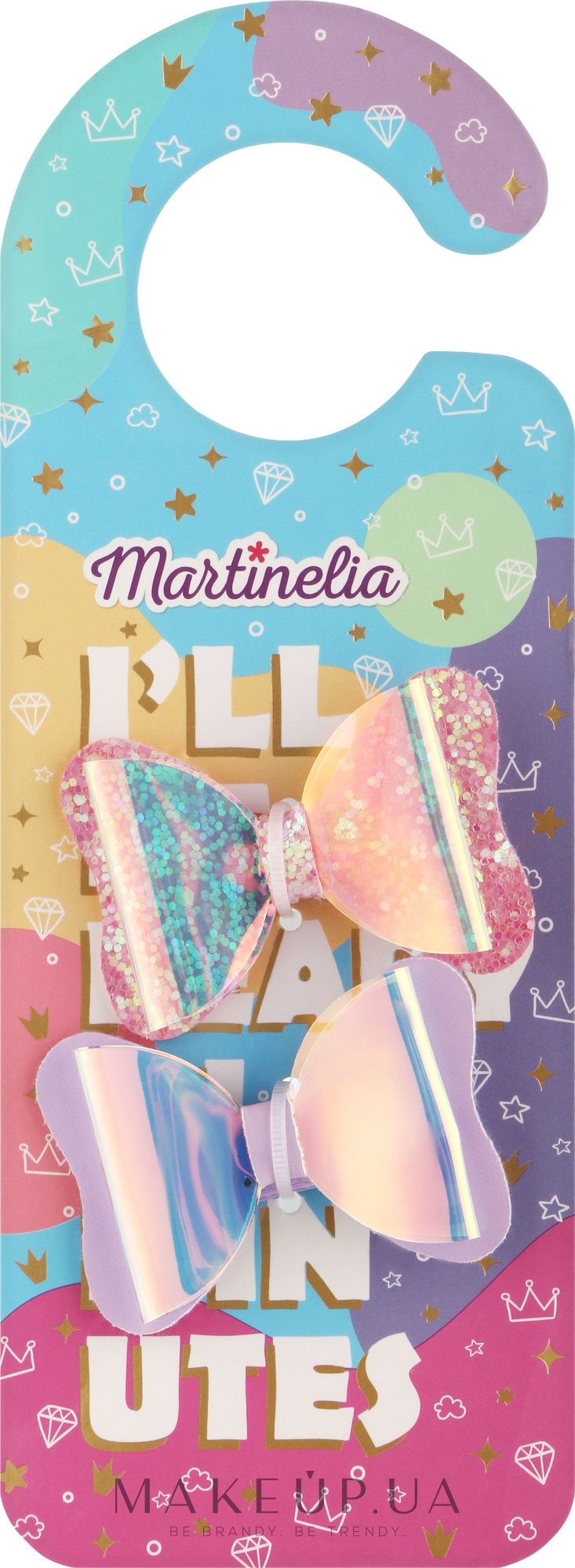 Заколки для волос "Бабочки", 8906B, сиреневая и розовая - Martinelia Door Hanger Bow Hair Tire — фото 2шт