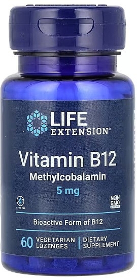 Вітамін В12, метилкобаламін - Life Extension Vitamin B12 Methylcobalamin 5 Mg — фото N1