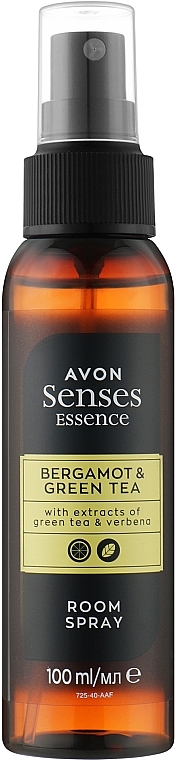 Спрей для комнаты "Бергамот и зеленый чай" - Avon Senses Essence Bergamot & Green Tea Room Spray — фото N1