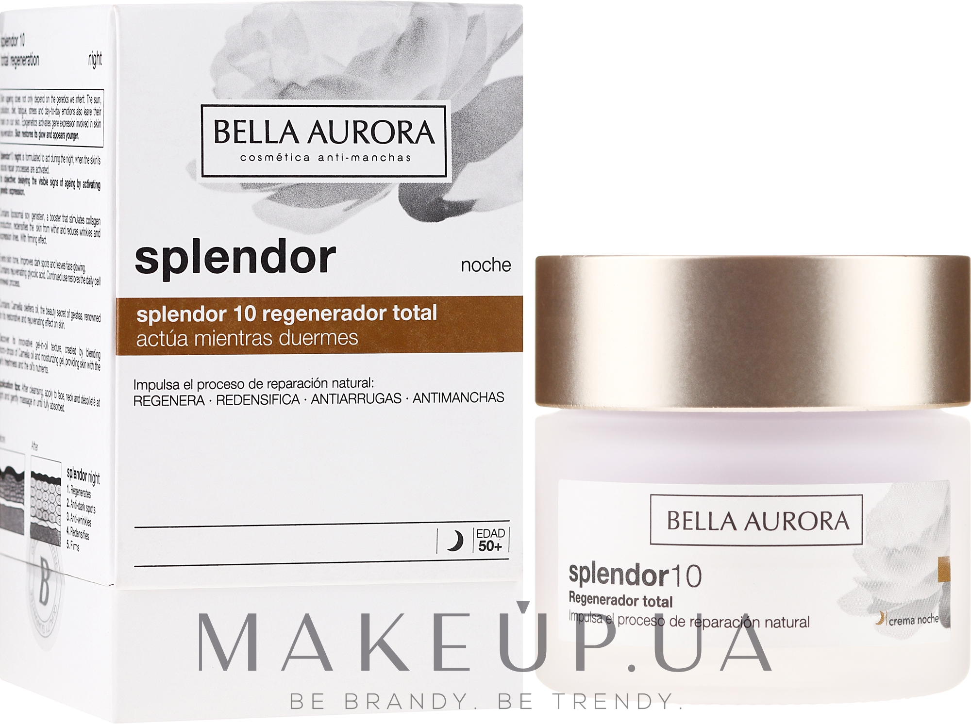 Регенерувальний нічний крем для обличчя - Bella Aurora Splendor 10 Total Regeneration Night Cream — фото 50ml