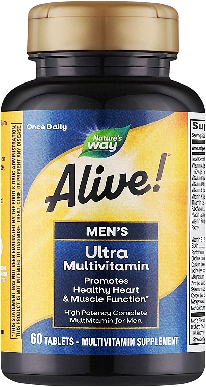 Мультивітаміни для чоловіків - Nature’s Way Alive! Men’s Ultra Complete Multivitamin — фото N1