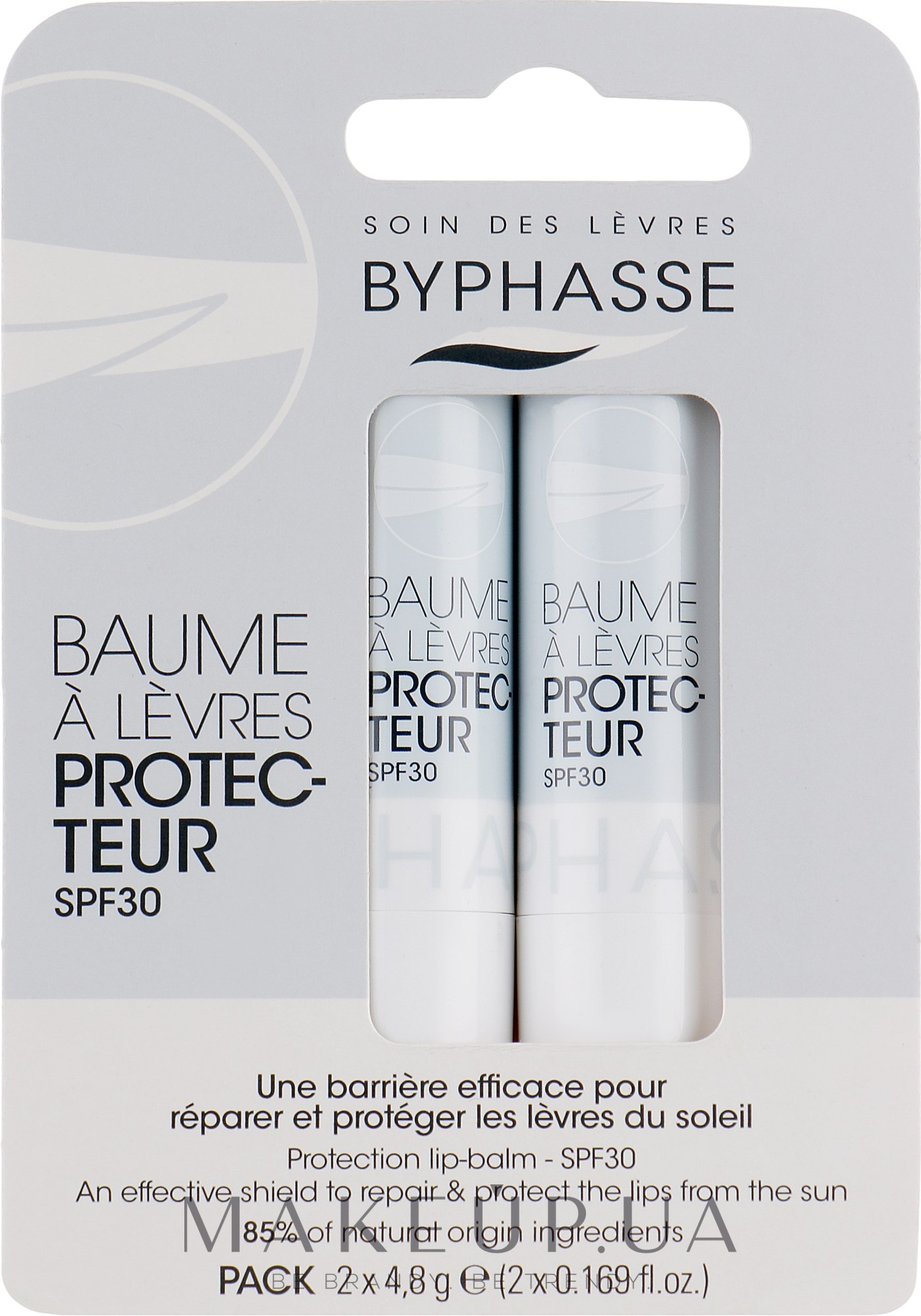 Бальзам для губ - Byphasse Protection Lip Balm SPF30 — фото 2x4.8g