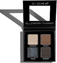 Палетка теней - Sigma Beauty Blueberry Parfait Eyeshadow Quad — фото N1