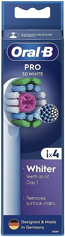 Змінні насадки для електричної зубної щітки, 4 шт. - Oral-B Pro 3D White — фото N2