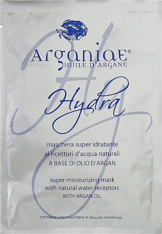 Зволожуюча тканинна маска з натуральними рецепторами води - Arganiae Huile D'Argane Hydra — фото N1